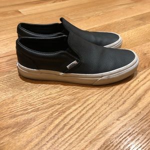 Vans black leather slip ons was 7.5
